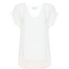 SoAllure Blusa Scollo A V Mezza Manica Con Volant In Georgette Camicie E Top