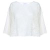 SoAllure Blusa Boxy Pizzo Cotone + Spilla Camicie E Top