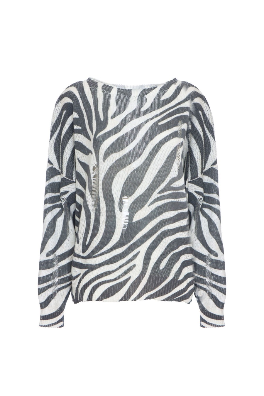 SoAllure Maglia Nodi Scappati Zebra Variante Unica Maglieria