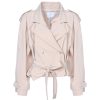 SoAllure Trench Crop Revere Variante Unica Outerwear