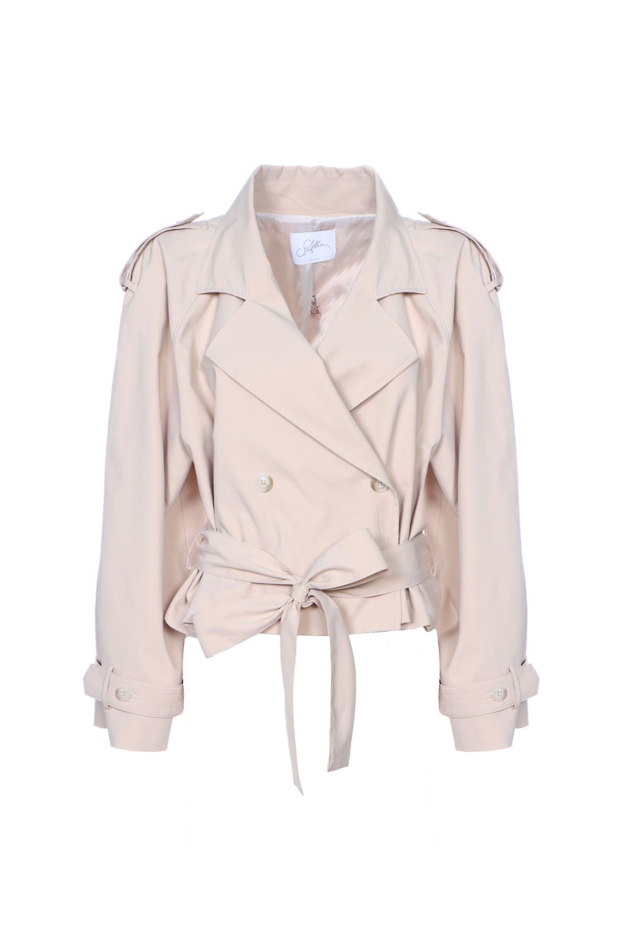 SoAllure Trench Crop Revere Variante Unica Outerwear